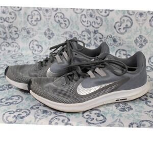 Nike‎ Downshifter 9 Running Shoes AQ7486-004 Gray Silver Womens Size 10